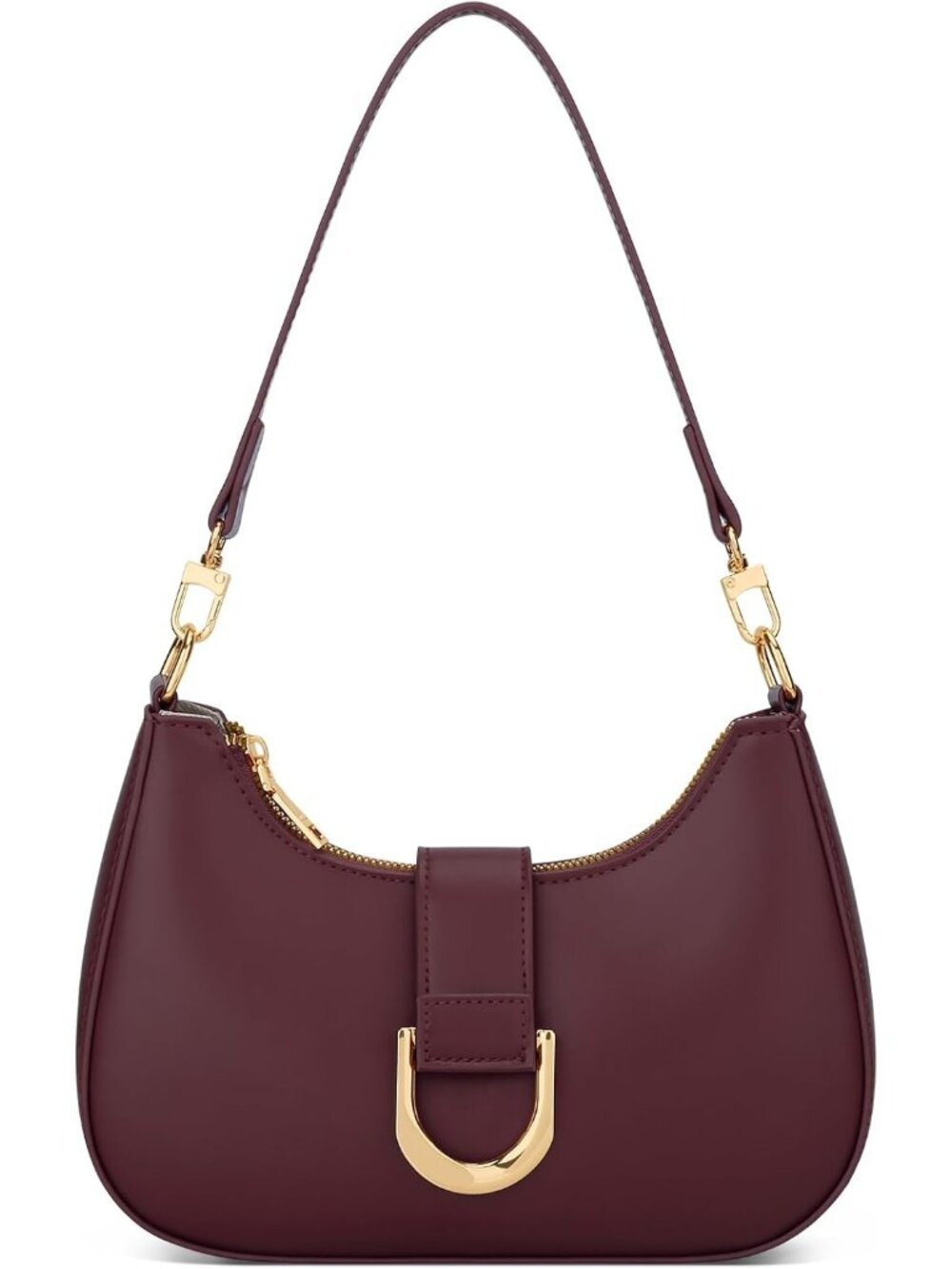 👜Women's Wine Shoulder Bag Trendy PU Vegan Leather Everyday Purse Cute Handbag